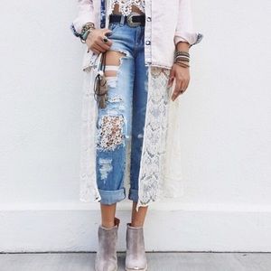 LF Carmar Dillon Distressed Lace Boyfriend Jeans